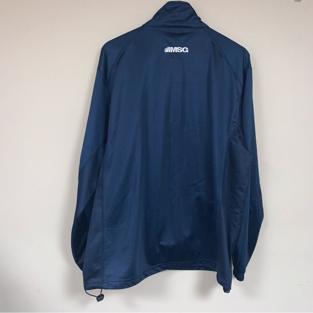 MSG Garden Blue Pullover Jacket Men’s XL Rangers Knicks 1/4 Zip Lightweight NY